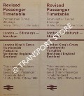 Revised Passenger Timetable - Penmanshiel Tunnel Blockage, London - Edinburgh - Aberdeen, 14 May 1979 until further notice by British Railways